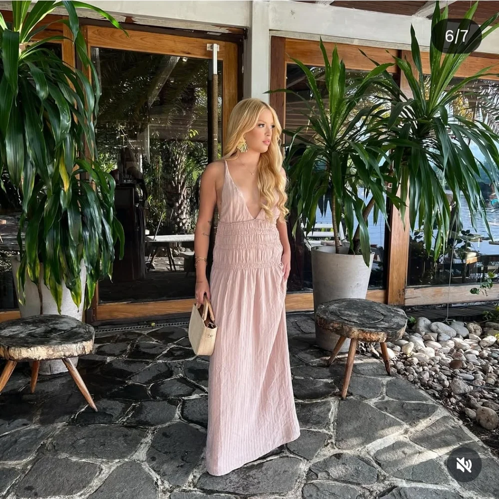 Zara Flowy Maxi Dress Pink Size XS S M